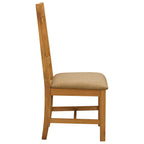 Esszimmerstuhl 2 pcs Massivholz Eiche Beige 45 x 54 x 105 cm