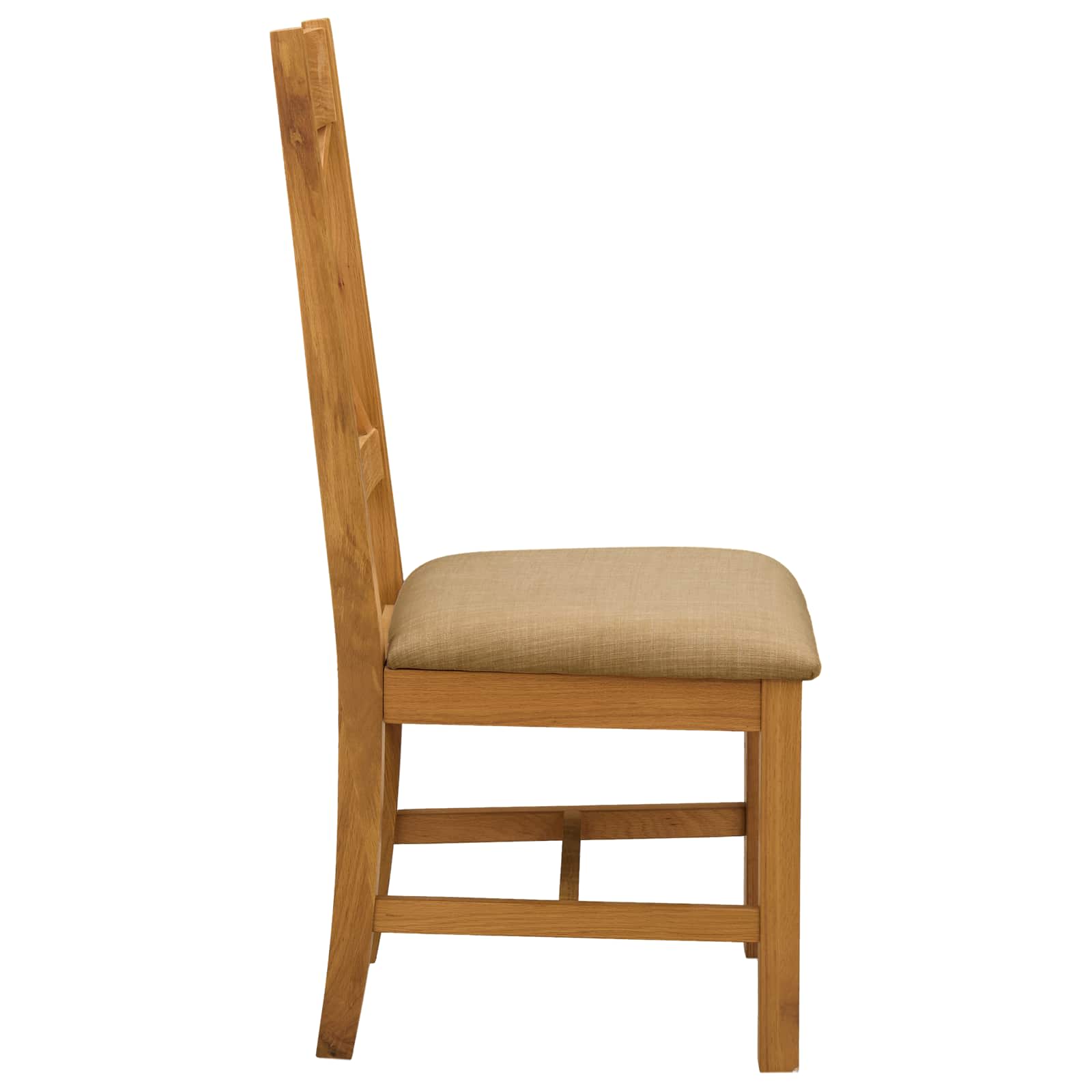 Esszimmerstuhl 2 pcs Massivholz Eiche Beige 45 x 54 x 105 cm