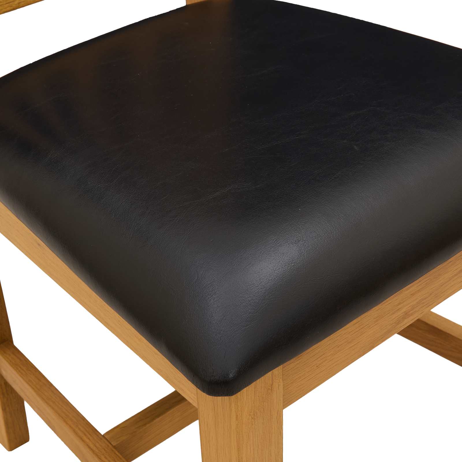 Esszimmerstuhl 2 pcs Massivholz Eiche Schwarz 45 x 54 x 105 cm