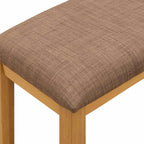 Esstischbank 95 x 32 x 45 cm Massivholz Eiche Grau