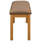 Esstischbank 95 x 32 x 45 cm Massivholz Eiche Grau