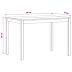 Esstisch 110 x 75 x 75 cm Massivholz Eiche Natur Rechtwinklig