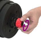 2-in-1 Hantelset 40kg Schwarz und Rot Zement und Eisensand
