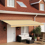 Markisenersatzstoff Gelb und Weiß 500 x 300 cm Polyester