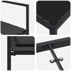 Garten Essgruppe 5 pcs Schwarz und Dunkelgrau 80 x 80 x 73 cm