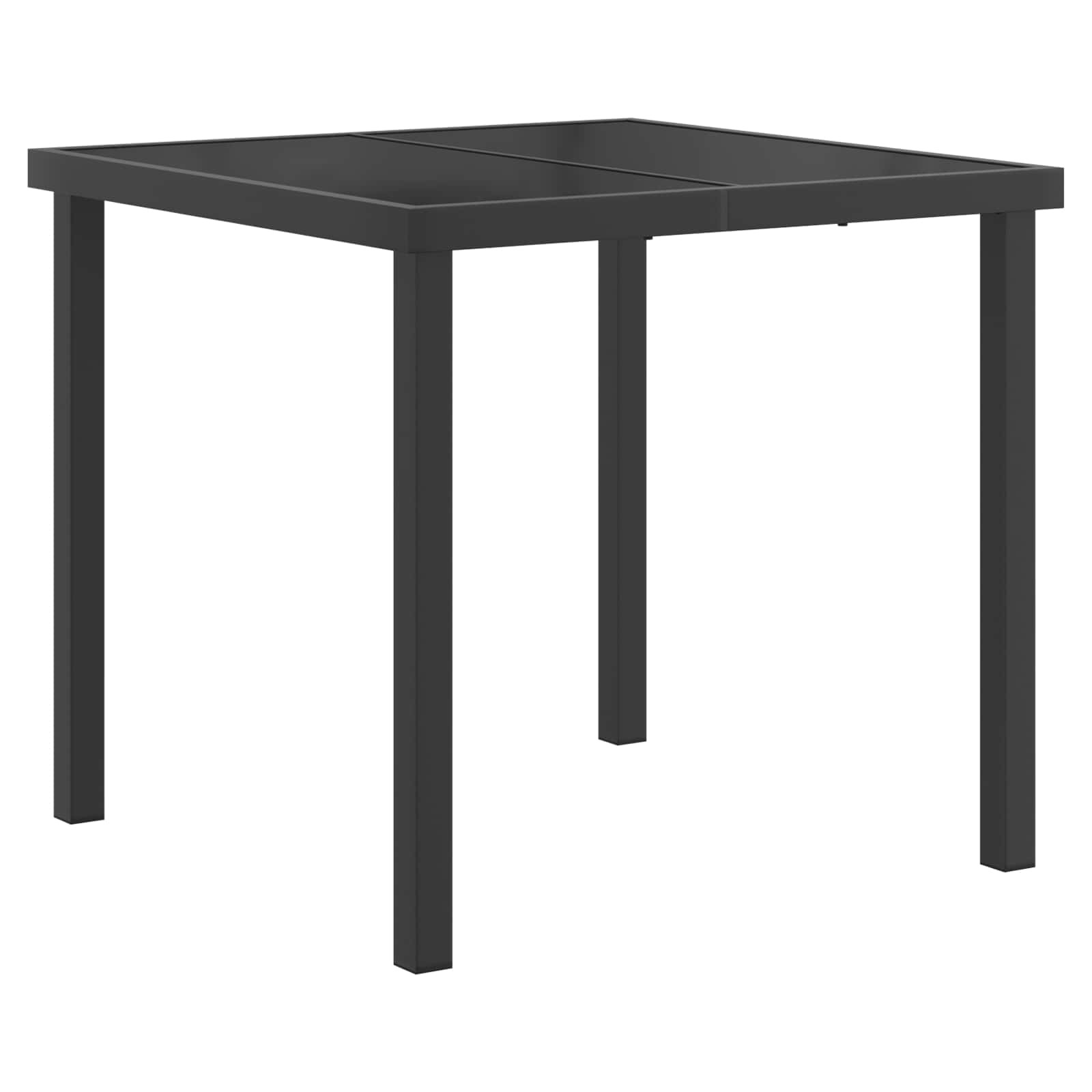 Garten Essgruppe 5 pcs Schwarz und Dunkelgrau 80 x 80 x 73 cm