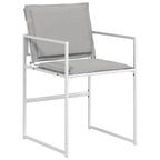 Garten Essgruppe 5 pcs Weiß und Hellgrau 80 x 80 x 73 cm
