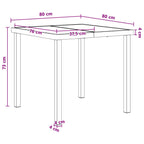 Garten Essgruppe 5 pcs Weiß und Hellgrau 80 x 80 x 73 cm