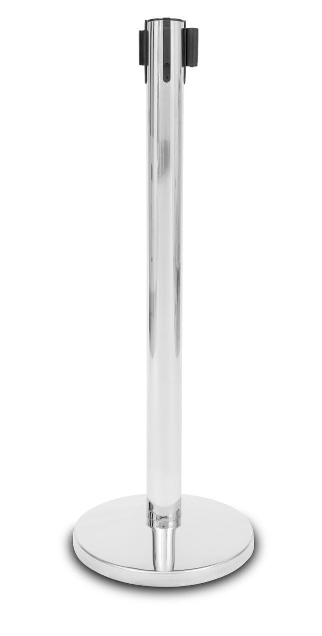"Premium" Pfosten - chrom, schwarzer Gürtel-1