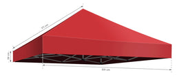 Zeltdach für Faltzeltgestell 3x3 - rot
