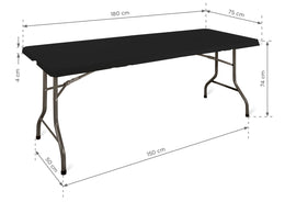 Eventtisch E180 180 x 75 cm, schwarz
