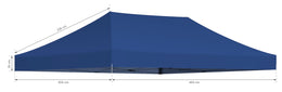 Zeltdach für Faltzeltgestell 3x4,5 - blau