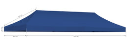 Zeltdach für Faltzeltgestell 3x6 - blau