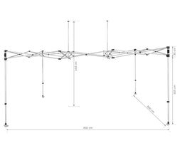 Faltpavillon-Gestell EVEREST 3 x 4,5 m, Aluminium