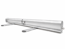 Roll-Up Display COMPACT 80 x 200 cm, Aluminium, silber