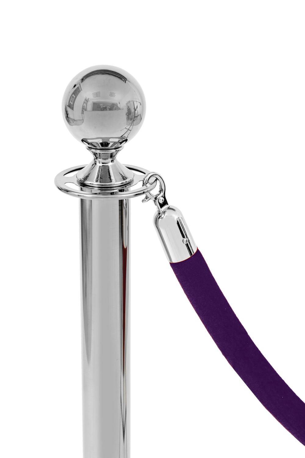 Violettes Velourseil – chrom Schnalle-0