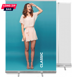 Roll-Up Display CLASSIC 150 x 200 cm, Aluminium, silber
