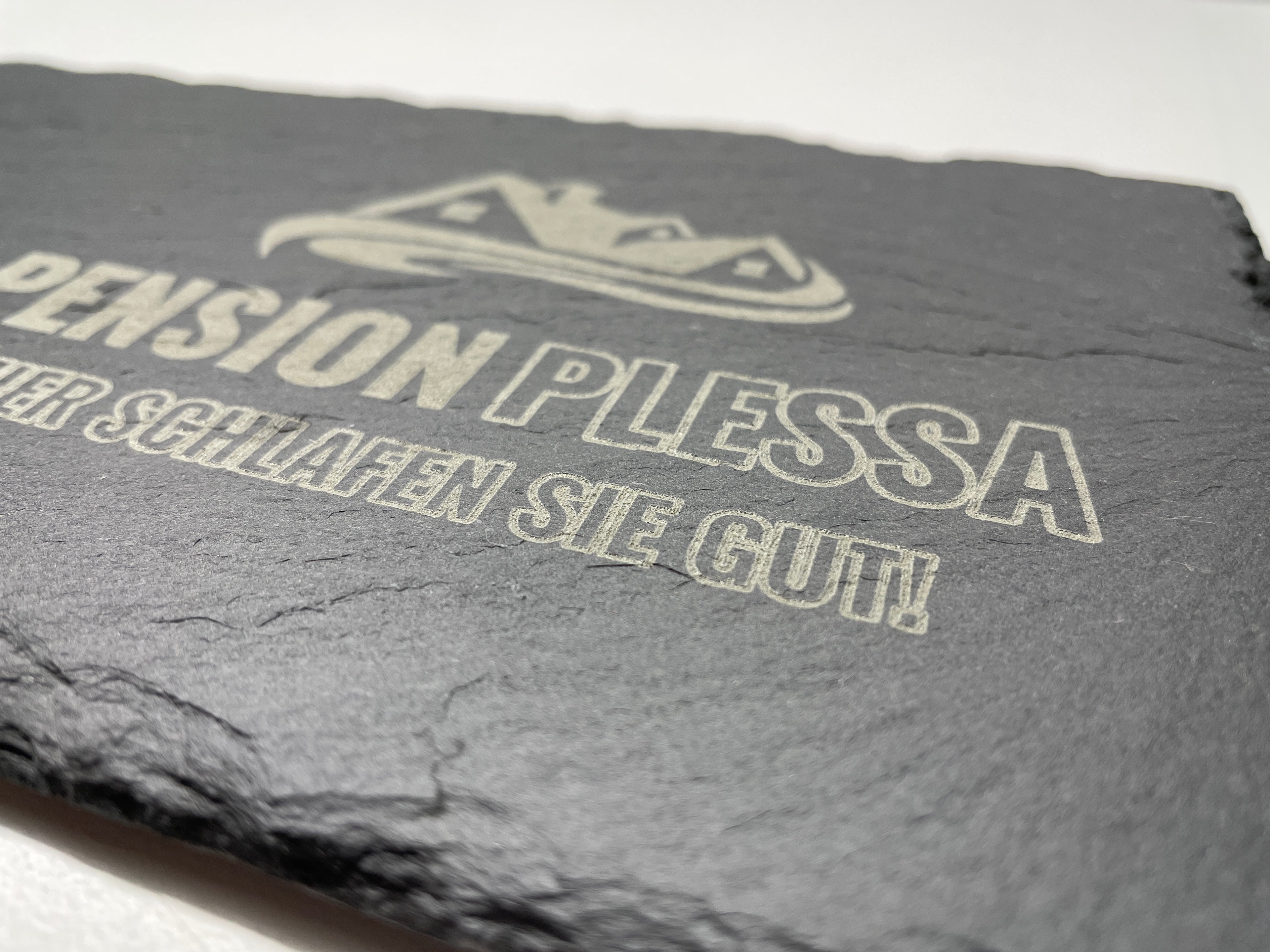 Rectangular slate slab, 38 x 13 cm
